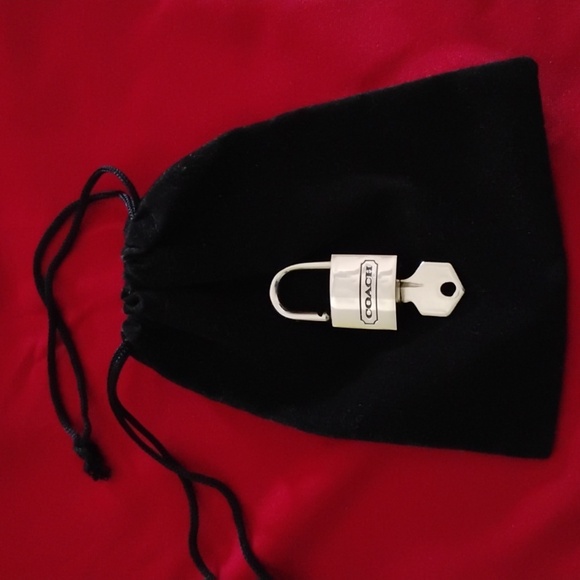 Coach Metallic Silver Key Lock - Picture 1 of 7